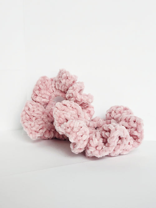 Faded cotton candy mini scrunchies